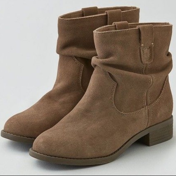 taupe suede slouch boots